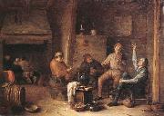 A tavern interior with peasants drinking and making music Hendrick Martensz Sorgh